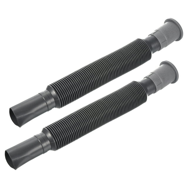 Unique Bargains Plastic Drain Pipe Expandable Sink Tubing Flexible Drainage Pipe Grey 2 Pack