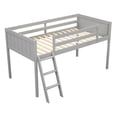 thumbnail image 6 of Gray Twin Wood Low Loft Bed With Adjustable Option. Frame. No Box Spring. Simple Assembly Size Bed, Gray. Build Solid + . Placement Flexible. Safe And Dependable. Easy To Assemble. 41.7''w X 76''l., 6 of 6