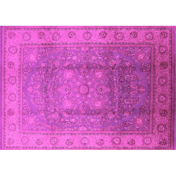 Ahgly Company Indoor Rectangle Oriental Pink Traditional Area Rugs, 4' x 6'