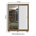 thumbnail image 3 of Ropero Closet Madesa Dallas 2 Puertas Corredizas con Espejo 2 Cajones con Pies MB, 3 of 5