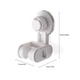 thumbnail image 3 of Injueey Soporte ajustable montado en la pared soporte autoadhesivo Simple sin taladrar estante multifuncional para colgar baño Universal Juegos de accesorios de baño Blanco, 3 of 6