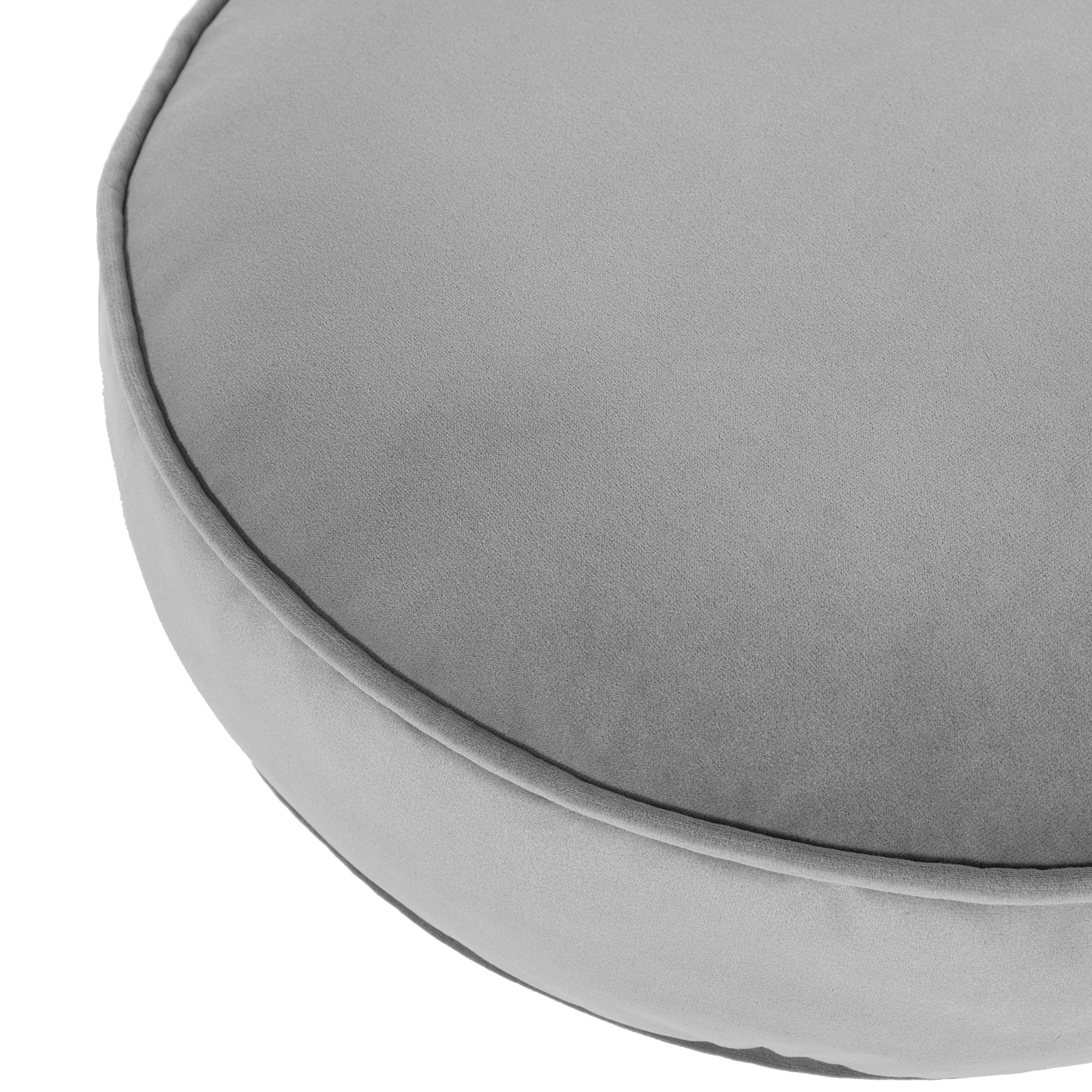 (2 pack) Mainstays Filmore Round Decorative Throw Pillow 16" x 16" Gray, 1 Count, Adult & Teen