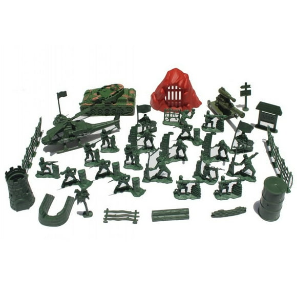Shulemin 36Pcs Children Mini Simulated Army Soldier Figures Plastic Models Desktop Toys 36pcs
