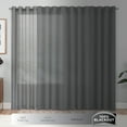 thumbnail image 2 of Eclipse Hadley 100% Blackout Curtain Panel, Linen Blend Grommet Window Curtain, 1 Panel, 50 In Wide x 95 In Long, Charcoal, 2 of 9