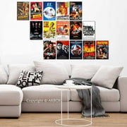 15Pcs Vintage Classic Movie Posters Stickers Decal Retro Classic Movie Film Posters Stickers Home Man Cave Movie Theater Teens Room Wall Decor 7.8 ×11.8 Inches