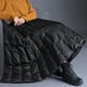 thumbnail image 4 of de plumón de invierno para mujer Faldas de plumón de cálido de cinturo con bolsillos - M M, 4 of 8