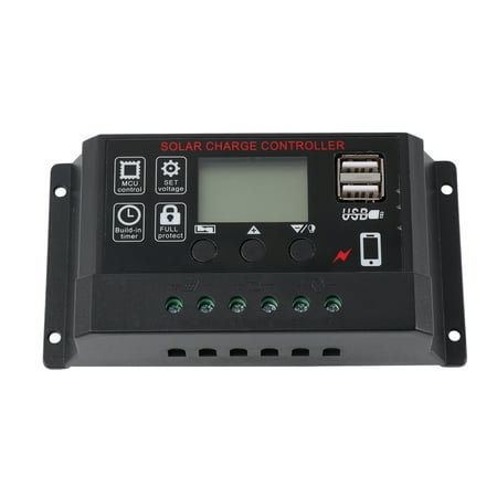 

Solar Charge Controller Ground Regulator Panel Power Module Paremeter Lcd Display Automatic Input