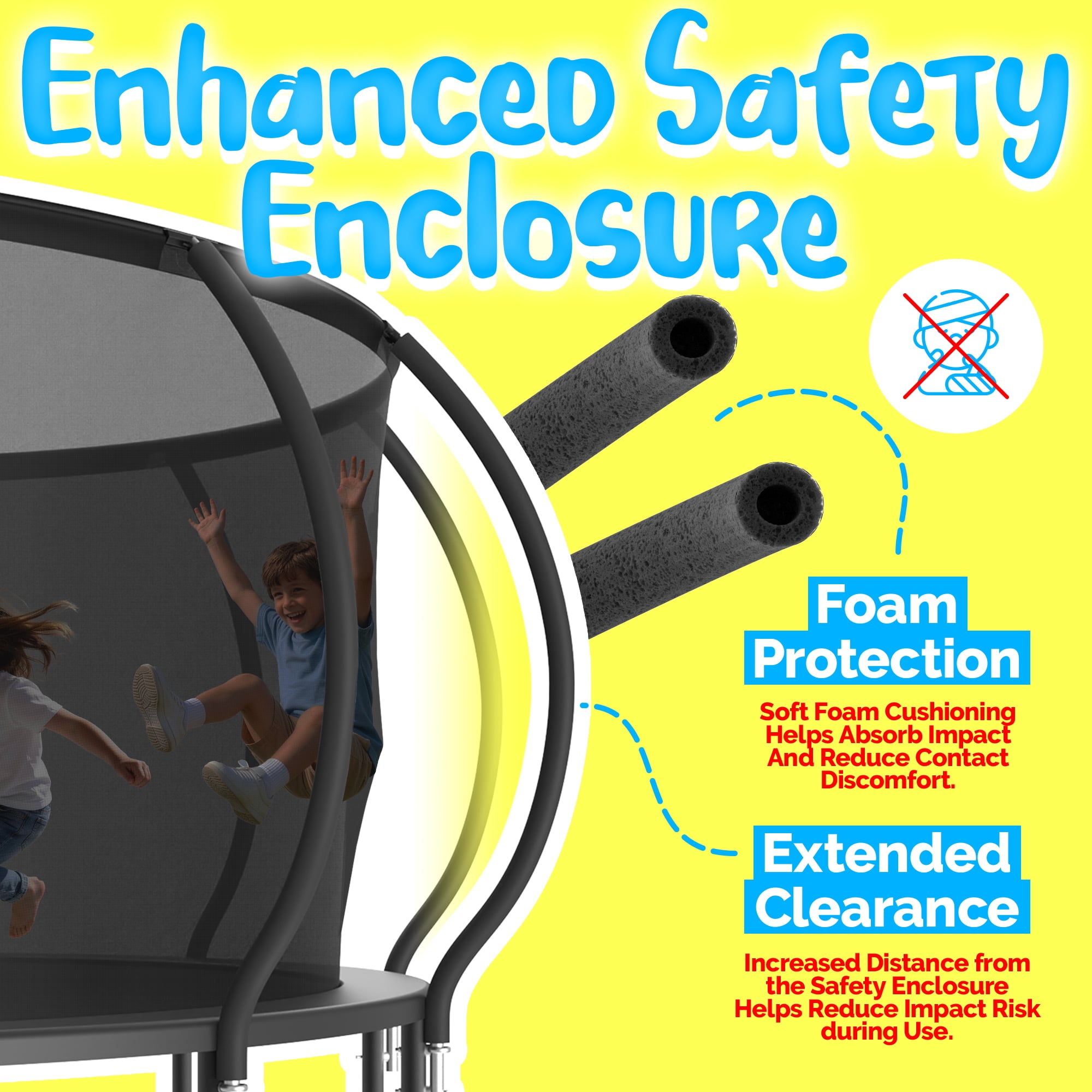 YORIN Trampolines Outdoor, 2026 UPGRADED 1200LBS 12FT Trampoline for 5-6 Kids Adults with Enclosure Net, Basketball Hoop, Ladder, Heavy Duty Trampoline for Adults and Kids, Birthday Gift