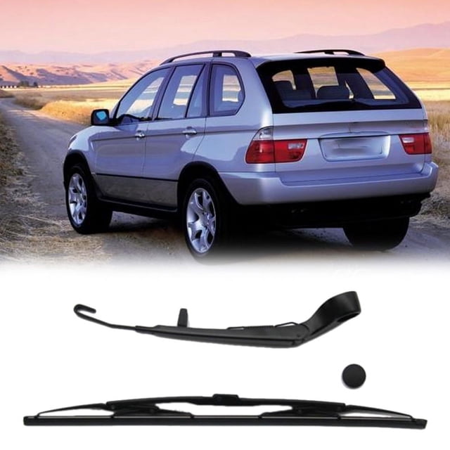 2Pcs Car Rear Window Windshield Wiper Arm Blade Set for X5 E53 1999-2006 61627068076