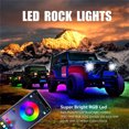 BLUELK Rock Lights 8 Pods Remote RGB LED Undercarriage Neon Light Kit