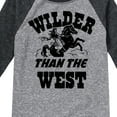thumbnail image 3 of Instant Message - Wilder Than The West - Toddler & Youth Raglan Graphic T-Shirt, 3 of 5