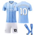 thumbnail image 3 of 2324 Manchester City versión correcta en casa No. 9 Haaland No. 17 De Bruyne ropa de fútbol traje para niños y adultos, 3 of 5