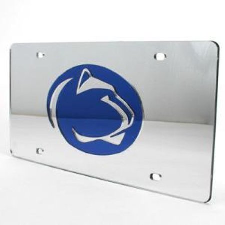 Penn State License Plate - Penn State Inlaid Acrylic License Plate - Silver