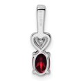 thumbnail image 4 of FB Jewels Sterling Silver Rhodium-plated Garnet & Diam. Pendant, 4 of 4