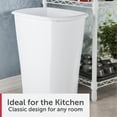 thumbnail image 4 of (2 pack) Sterilite Large Kitchen Trash Can, 10 Gallon Plastic Garbage Bin with No Lid, White, 4 of 8