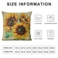 thumbnail image 5 of JRXY  Sunflower Decorative Throw Pillow Covers Plant Pillow Covers Square Pillow Cases Summer Flower Outdoor Sofa Couch Home Bed Decor Cushion Covers  White, 5 of 5