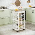 thumbnail image 2 of HOMCOM Kitchen Cart with 4 Basket Drawers, Utility Storage Cart, 2 of 10