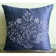 thumbnail image 3 of The HomeCentric Throw Pillow Cover With Zipper Blue Throw Pillows Cover Crystals Damask Pillows Cover Pack of 2 14x14 inch (35x35 cm) Pillow Covers Square Silk Pillow Covers Floral - Crystal Damask, 3 of 5