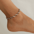 thumbnail image 2 of Kaash Customs Silver Plated Round Shape Foot Jewelry Adjustable CZ Summer Anklet Bracelet Best Christmas and Weddings Gift for Her, 2 of 2