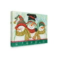 thumbnail image 2 of Trademark Fine Art 'Snowmen With Scarfs' Canvas Art by Beverly Johnston, 2 of 3