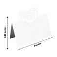 thumbnail image 3 of Efavormart 50 Pack White Wedding Table Name Place Cards with Laser Cut Hollow Heart Design Top, Printable Reservation Seating Tent Cards - 210 GSM, 3 of 11