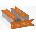 thumbnail image 2 of Inkdotpot Pack Of 100 Happy Birthday Favor Paper Tags Craft Real Gold Foil Hang Tags, 2 of 6