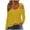Gold, variant on VEKDONE Womens Long Sleeve Cold Shoulder Tops Solid Color V-Neck Tunic Tops Dressy Loose Fit Basic Shirts Fall Trendy Outdoor Y2K Blouse