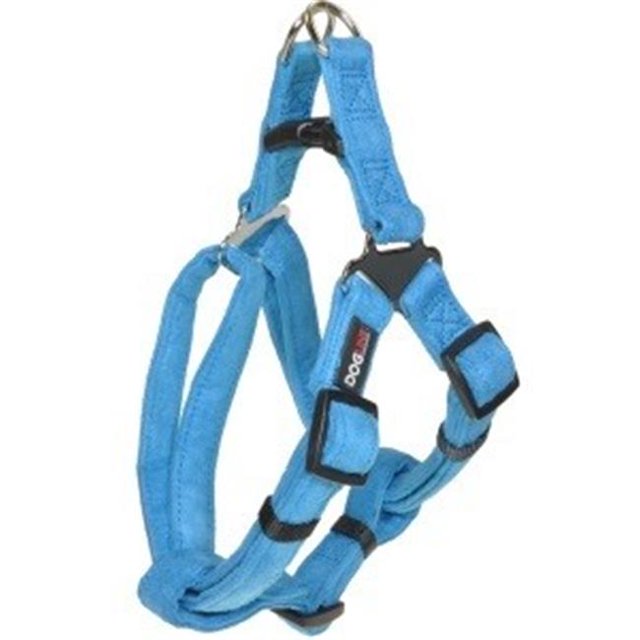 Dogline M8100-2 9-13 L x 0.38 W in. Comfort Microfiber Step-In Harness, Blue