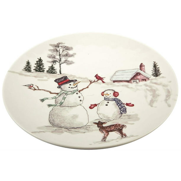 Melange 6 Piece 100 Melamine Dinner Plates Christmas Collection