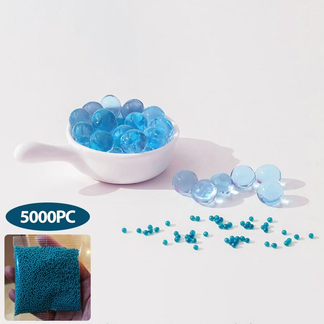 Cuentas de agua para decoración del hogar, bolas de Gel de perlas de colores, polímero de hidrogel en maceta, cristal, barro, tierra, crecimiento mágico, gelatina, boda, 5000 piezas