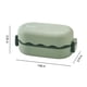 thumbnail image 3 of Fiudx Bento Box, Diseño a Prueba de Fugas, Material de Acero Inoxidable, Apto para Microondas y Lavavajillas, Apilable En Dos Capas, Gran Capacidad, Ideal para Trabajo, Escuela, Camping, Verde, 19,5, 3 of 6