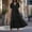Black, variant on MIANHT Dresses for Women, Plus Size Dresses, Women's V-neck Loose Short Sleeve Solid Mid-Calf Dress Long Dress