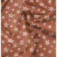 thumbnail image 1 of Soimoi Orange Poly Georgette Fabric Stars Star Printed Craft Fabric by the Yard 52 Inch Wide, 1 of 6