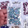 thumbnail image 5 of Crystal AB Glitter Rhinestone Glass Non Hotfix Rhinestones Flatback Diamond Nail Art Decorations, 5 of 7