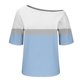 thumbnail image 4 of Tops de Manga Corta para las Mujeres Cuello Inclinado de Ajuste Suelto Casual Blusa Deportiva para el Hogar, Top de Poliéster Relajado para Primavera Verano Diario Y Entretenimiento, 4 of 6