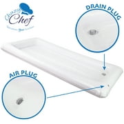 Chuzy Chef Inflatable Serving Bar, Buffet Salad Food & Drink Tray, Party Food Cooler with Drain Plug for Picnic & Camping.