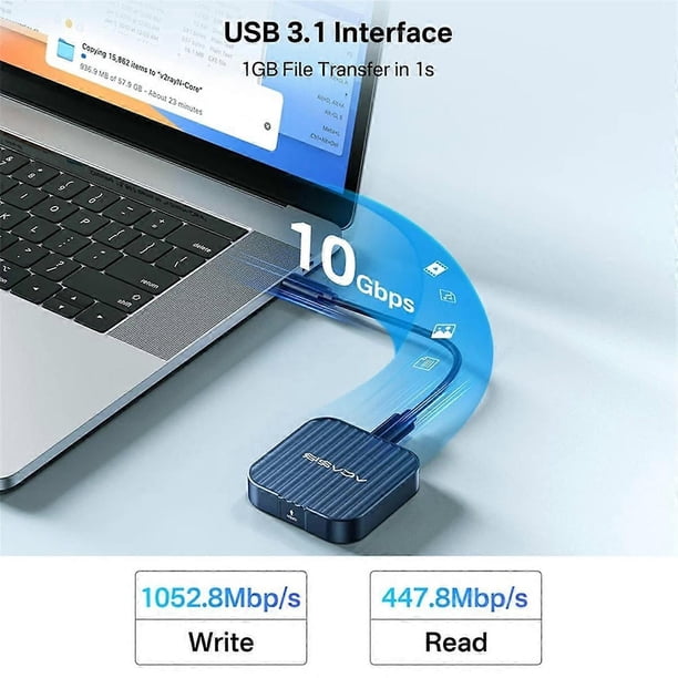 M.2 2230 NVMe SSD Enclosure USB C 3.1 to Nvme 10Gbps Magnetic M.2 SSD Case External SSD for Laptop Phone