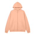 thumbnail image 5 of ZHOGXU Soft Womens Zip Up Hoodie Sweatshirt Solid Color Long Sleeve Tops Relaxed Fit Ribbed Cuffs With Pocket Workout Activities, 5 of 6