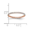 thumbnail image 4 of 14k Rose Gold Polished Size 5 U-Shared Prong 1/2 carat Diamond Complete Eternity Band, 4 of 5