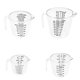 thumbnail image 2 of Utensilios para hornear Vasos medidores de plástico transparentes Vasos medidores de gran capacidad de 600 ml Vasos medidores de cocina transparentes de 300 ml + 150 ml + 1000 ml, 2 of 4