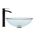 thumbnail image 7 of VIGO Glass Round Vessel Bathroom Sink in Iridescent with Duris Faucet and Pop-Up Drain in Matte Black, 7 of 7