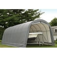 ShelterLogic Outdoor Carport Storage, 15 x 28 x 12 ft Round Top Shelter