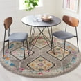 thumbnail image 2 of SAFAVIEH Madison Dayna Trellis Bordered Area Rug, Grey/Beige, 6'7" x 6'7" Round, 2 of 8