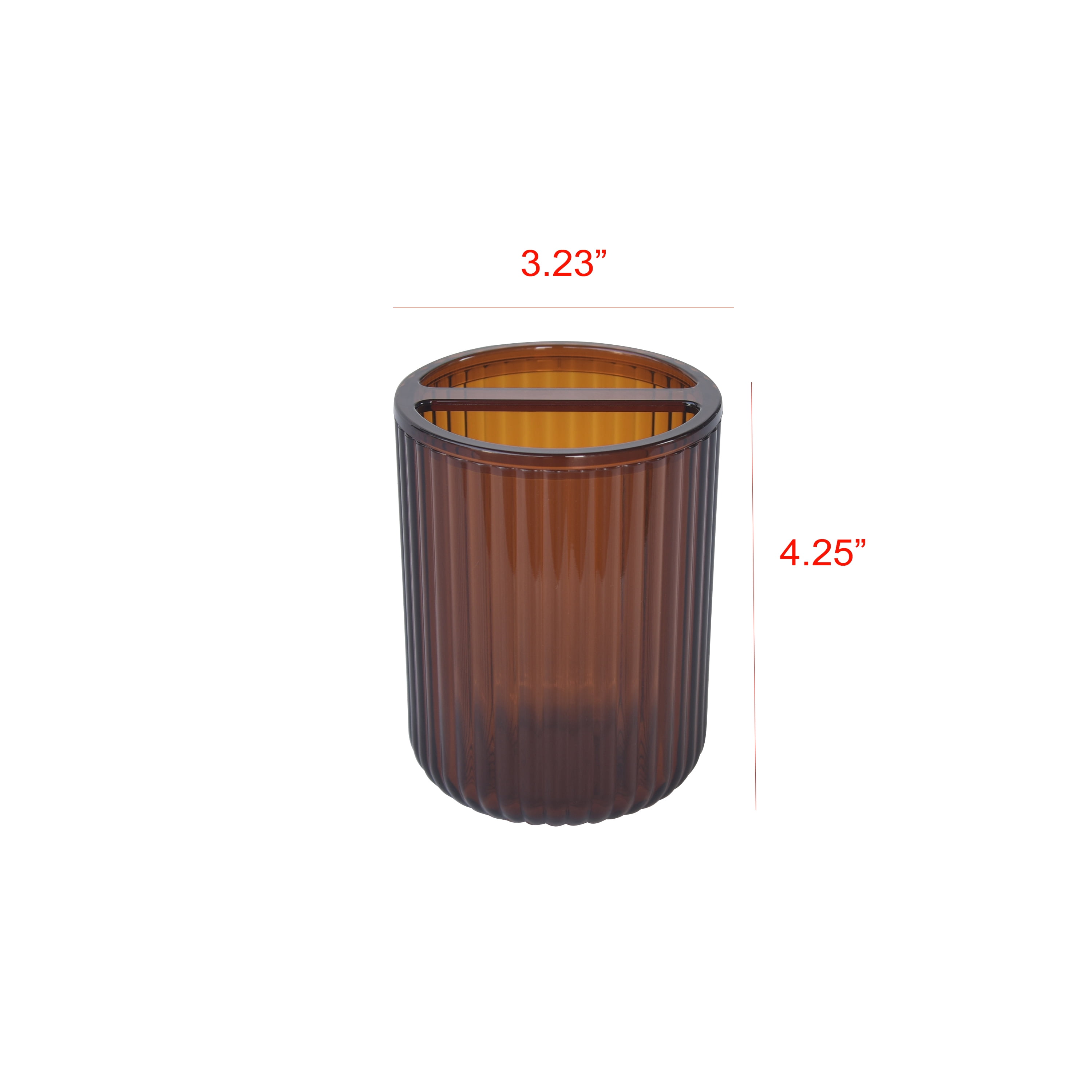 Mainstays Toothbrush Holder, Brown Plastic, Use for All Ages in Bathrooms