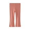 thumbnail image 2 of ATOGUTA Girls Leggings Size 2T-8 High Waist Bell Bottom Pants Kids Flared Leggings Casual Clothes for Girl Orange, 2 of 4