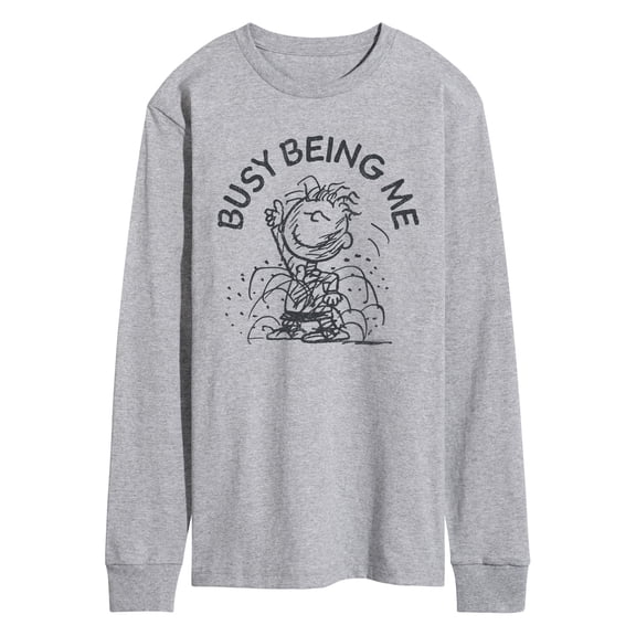 Peanuts - Busy Being Me Pigpen - Men's Long Sleeve Graphic T-Shirt