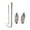 As shown in the figure, variant on YongCo High Strength Metal Double Tremolo Bridge Post Screws for Electric Guitars