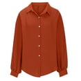 thumbnail image 6 of Womens Button Down Shirts Long Sleeve Plus Size Puff Sleeves Shirt Casual Loose Fall and Winter T Shirt Lapel Tops, 6 of 6