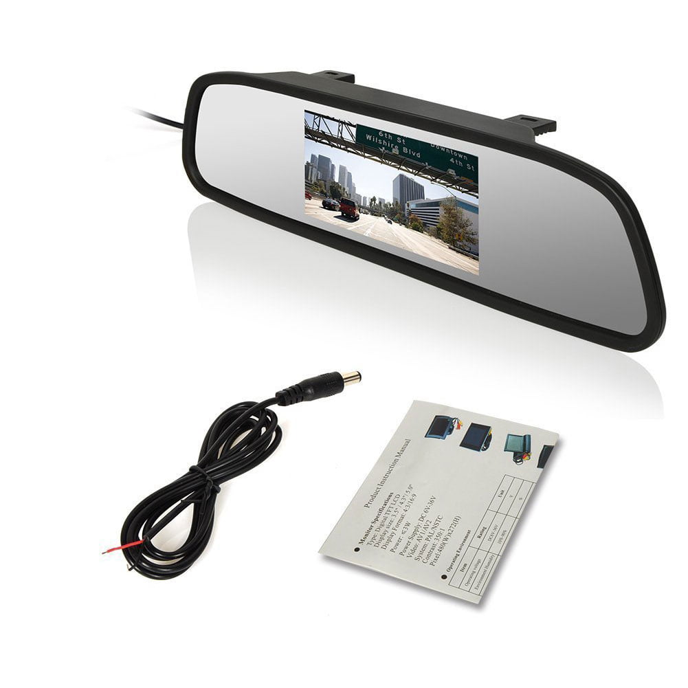 Car Rear View Parking 4.3" TFT HD LCD Video Digital Color Mirror Monitor Display 