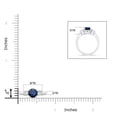 thumbnail image 4 of ANGARA Natural 1 Ct Round Sapphire & Diamond Three Stone Engagement Ring in 14K White Gold for Women (Size-6mm) | September Birthstone, Anniversary, Jewelry Gift for Women | Natural Sapphire Ring, 4 of 9